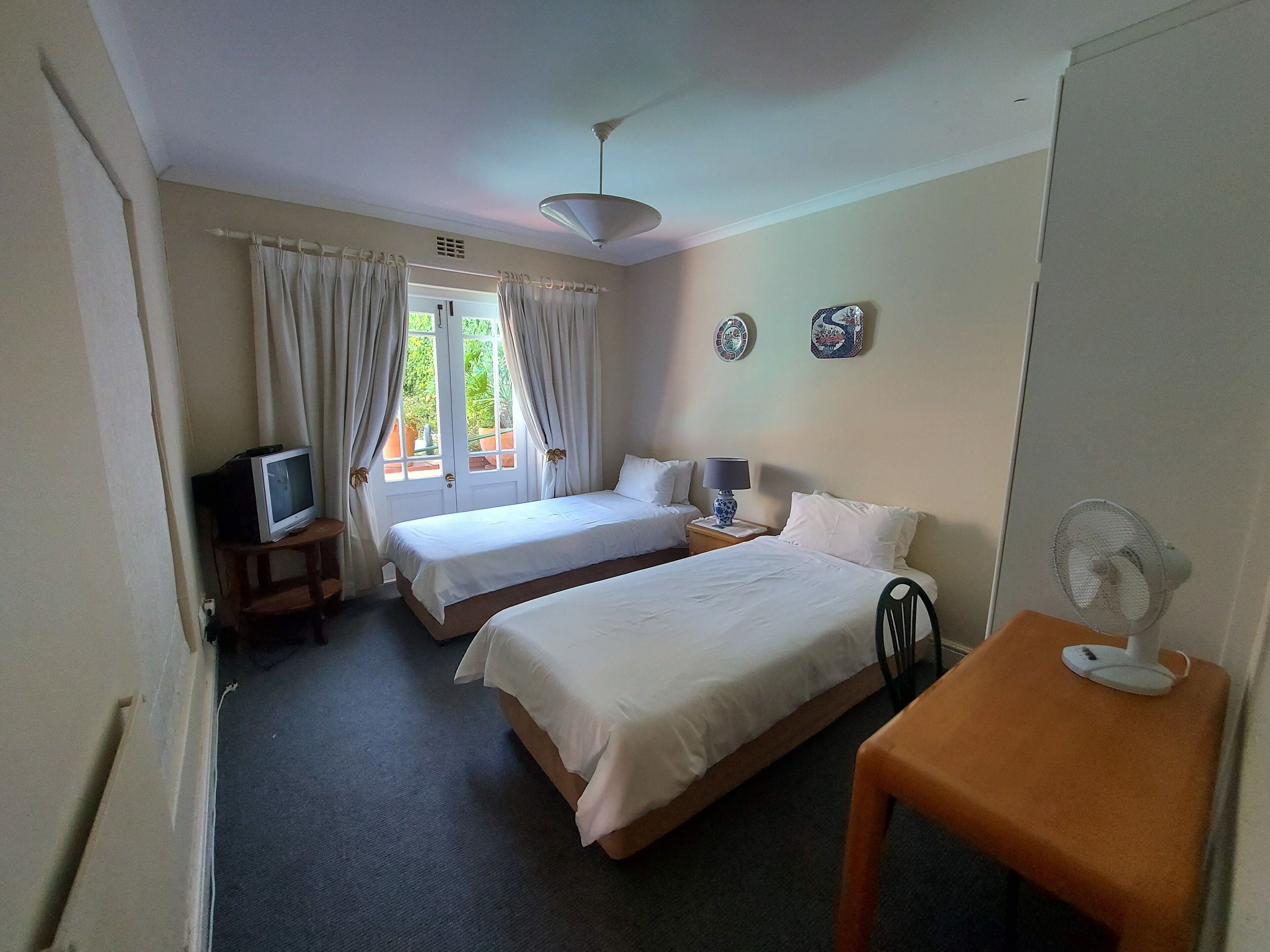 Premium bedding, desk, free WiFi, bed sheets