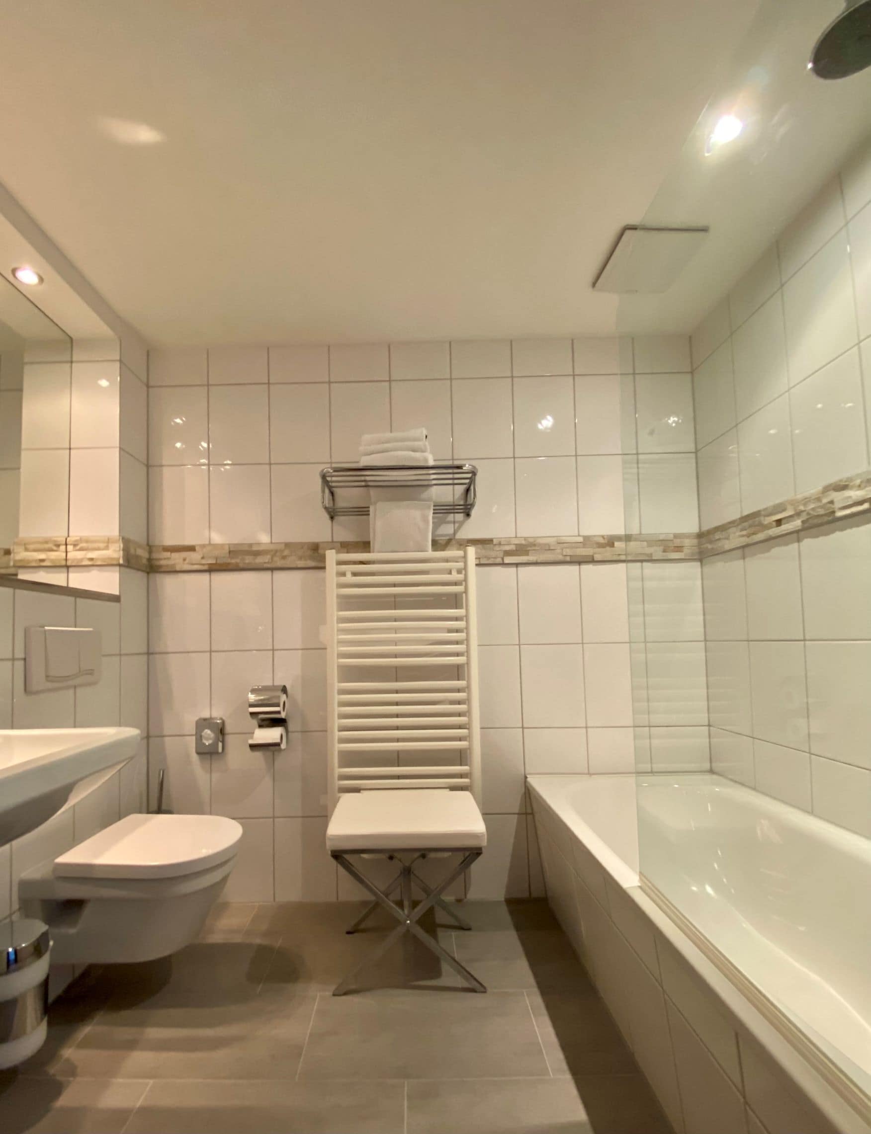 comfort double room | bathroom | shower, rainfall showerhead, designer toiletries, hair dryer