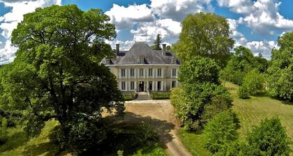 Romantic chateau XIX in big private estate with river and pool. Weddings
