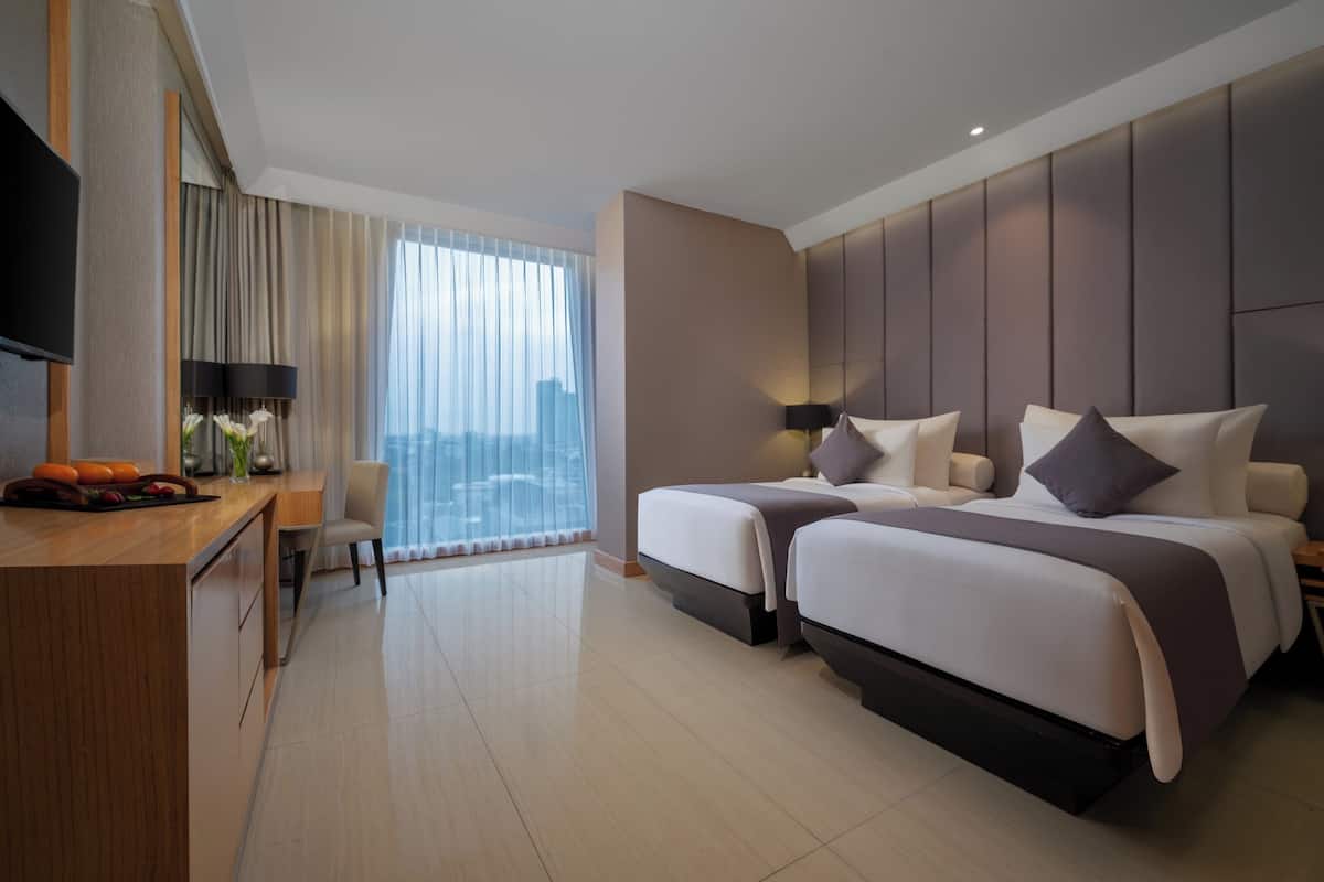 Habitación superior con 2 camas individuales, para fumadores | Ropa de cama de alta calidad y minibar