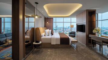 Ropa de cama de alta calidad y minibar