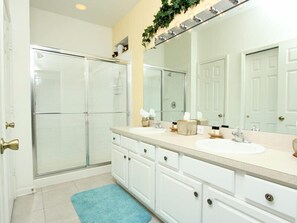 Family Villa, Hot Tub, Garden Area | Bathroom shower - Ov3776 - Windsor Hills Resort - 5 Bed 5 Baths Villa (Kissimmee)