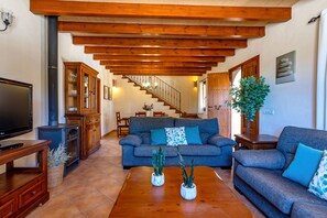 Télévision, cheminée