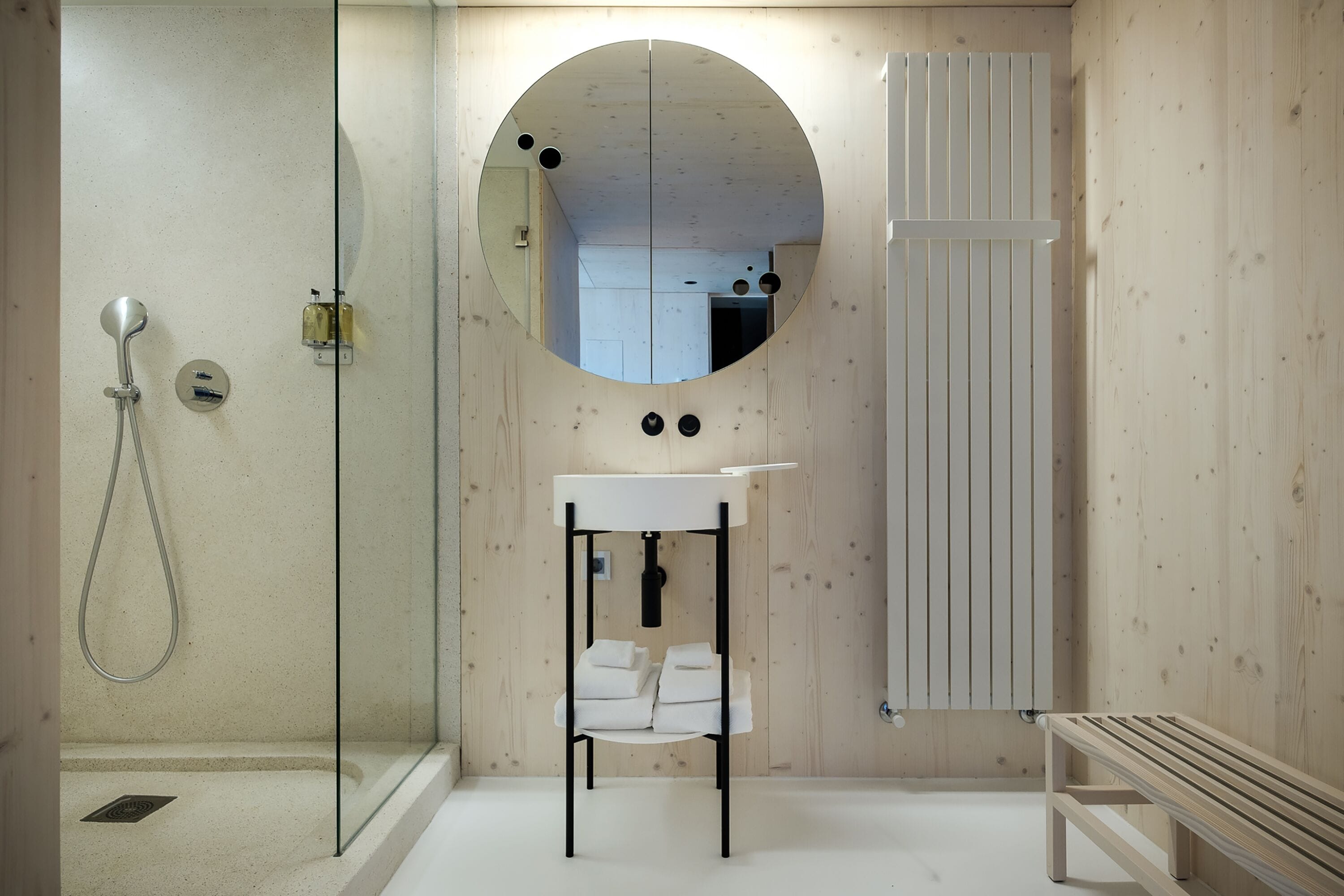 shower, free toiletries, hair dryer, bathrobes