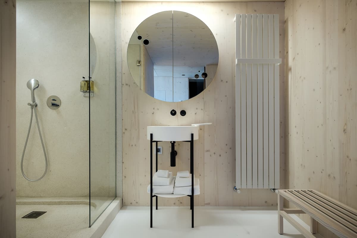 shower, free toiletries, hair dryer, bathrobes