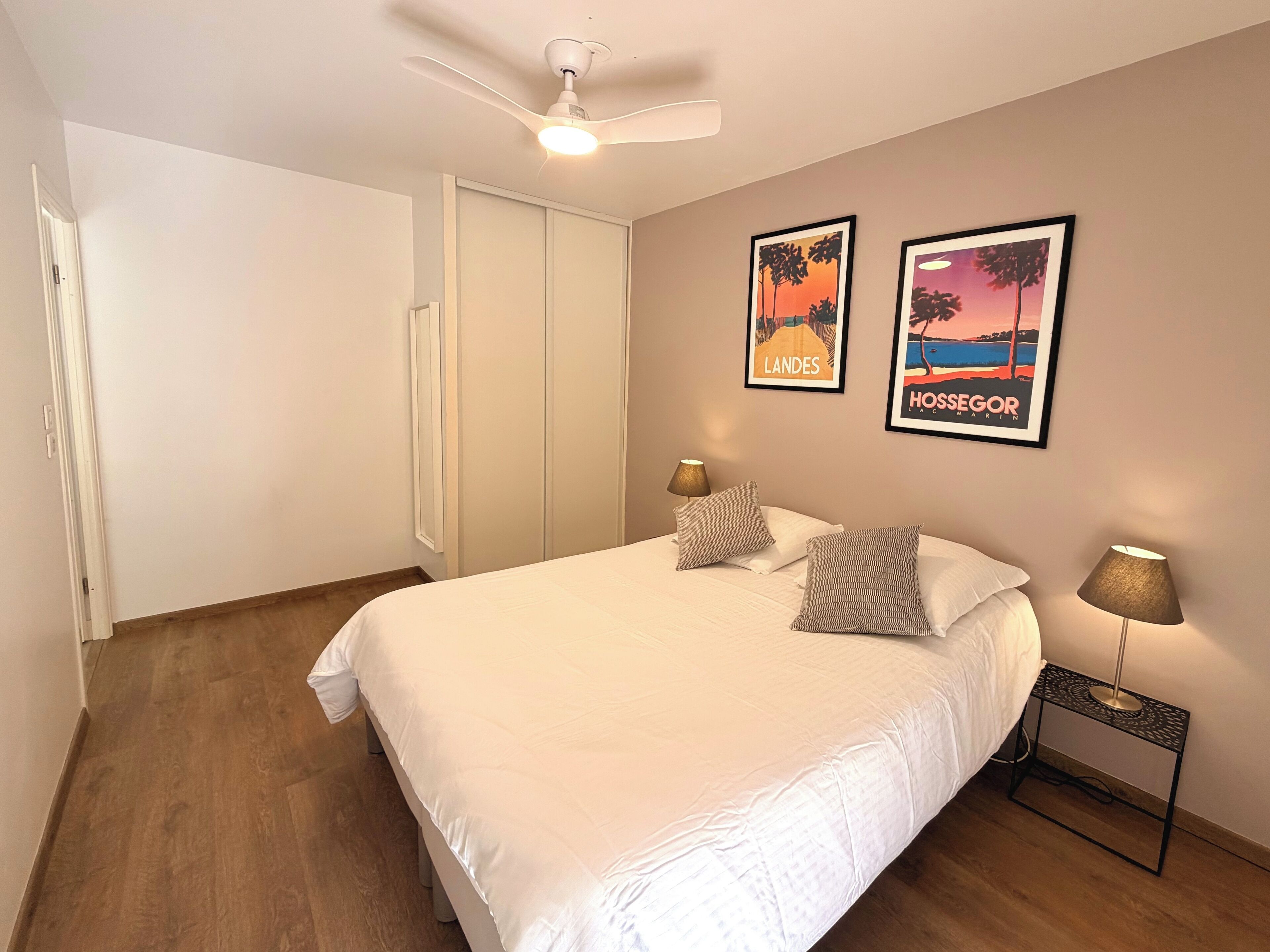 1 bedroom, desk, iron/ironing board, travel crib