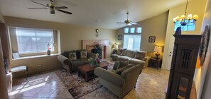 Smart TV, fireplace, DVD player, stereo - Enchanting Indio Home With Private Pool And Spa (Indio)