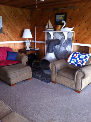 Téléviseur, foyer, livres