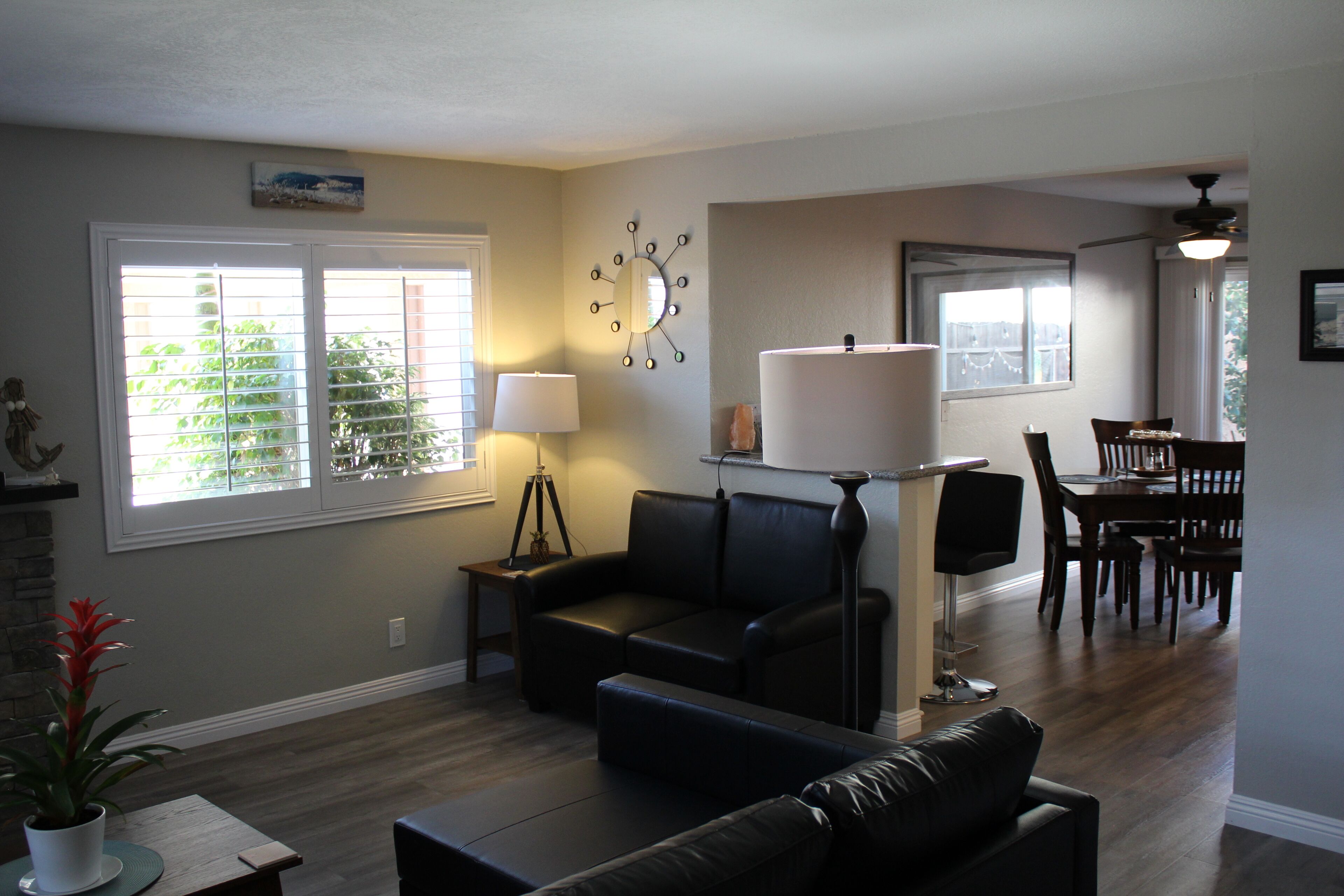 TV connectée, cheminée, Netflix, lecteur de DVD