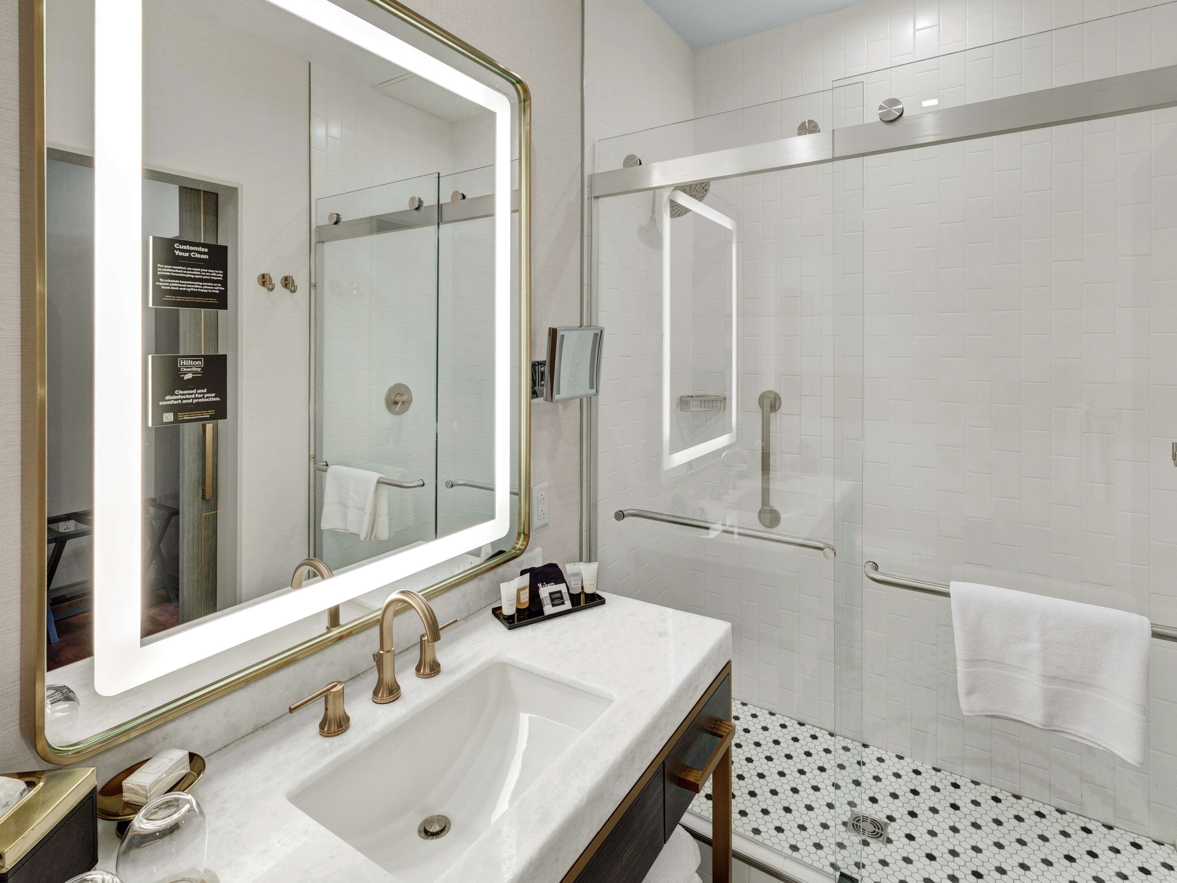 room, 1 queen bed (petite) | bathroom shower