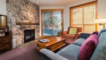 TV, fireplace, DVD player