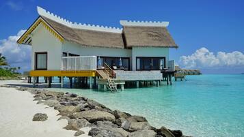 2-Bedroom Overwater Pool Villa | Premium bedding, minibar, in-room safe, desk