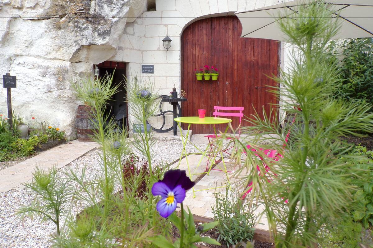 Habitación doble (La Chambre du Pressoir) | Terraza o patio