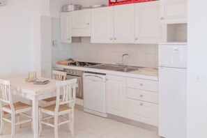 Fridge, oven, stovetop, dishwasher