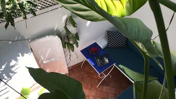 Premium tweepersoonskamer (Santorini) | Lakens van Egyptisch katoen, luxe beddengoed, donsdekens