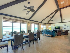 Dining - NEMO HOUSE-Luxury Beachfront on perfect Beach-Perfect for 4 couples / 2 families (Tar Bay)