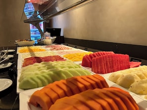 Free daily buffet breakfast