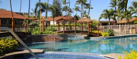Outdoor pool, a heated pool