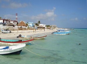 On the beach, sun-loungers, beach towels - Peaceful Oceanfront Paradise - 100 Feet from Caribbean! (Puerto Morelos)
