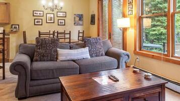 TV, fireplace, DVD player