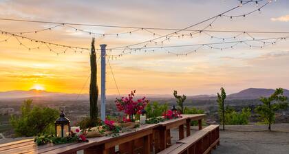 Large Private, Hilltop Chateau in Temecula Wine Country - 180' Vineyard Views