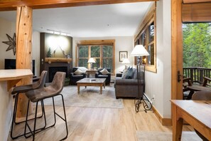 TV, fireplace, DVD player