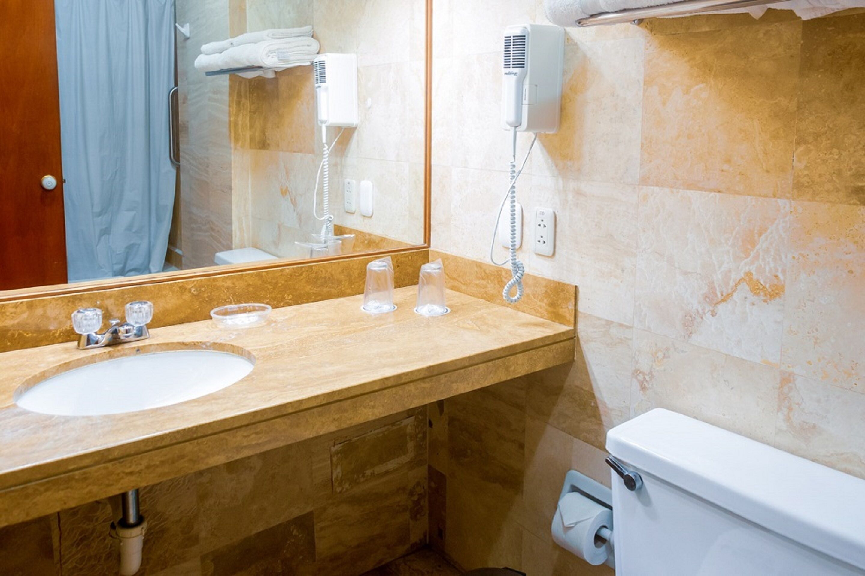 comfort double room | bathroom | shower, designer toiletries, hair dryer, towels