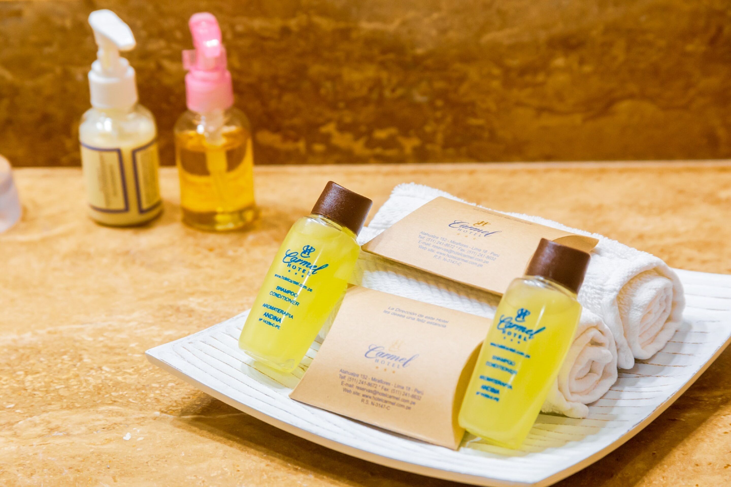 studio suite | bathroom | shower, designer toiletries, hair dryer, towels