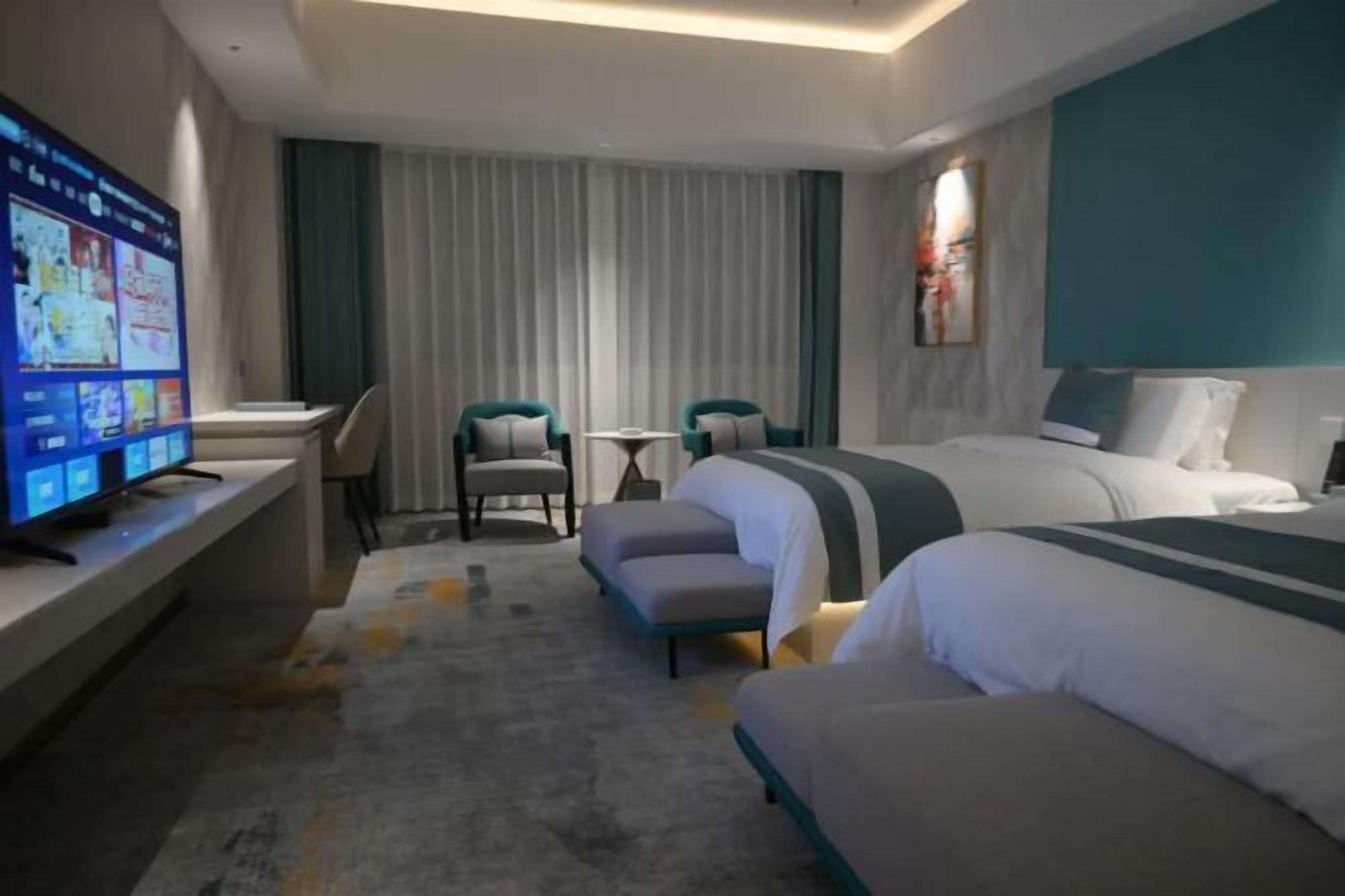 Desk, blackout drapes, free WiFi