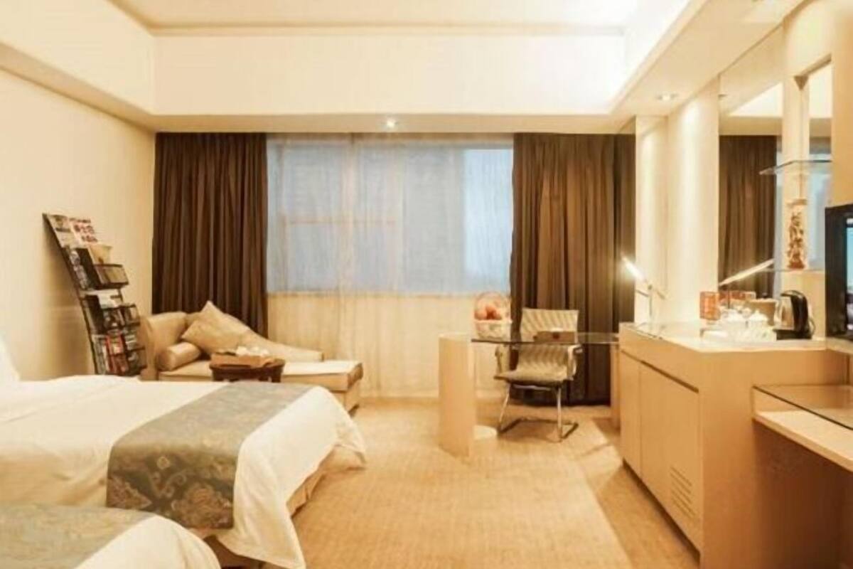 Desk, blackout drapes, free WiFi