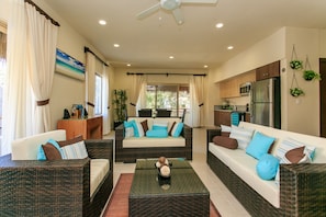 Apartment, 1 Bedroom, Balcony, Pool View | Living area | Smart TV - Condo Complex with an Alluring Pool & Tropical Vibes by Stella Rentals (Tulum)