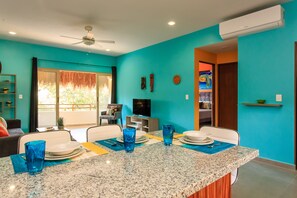 Apartment, 1 Queen Bed with Sofa bed, Terrace | Private kitchen | Fridge, microwave, oven, stovetop - Condo Complex with an Alluring Pool & Tropical Vibes by Stella Rentals (Tulum)