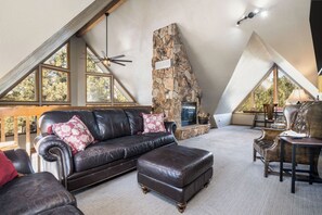 Smart TV, caminetto, lettore DVD, tavolo da ping pong