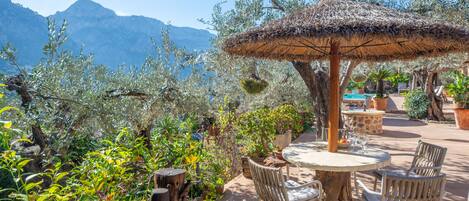 屋外ダイニングエリア