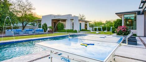 Outdoor pool, a heated pool