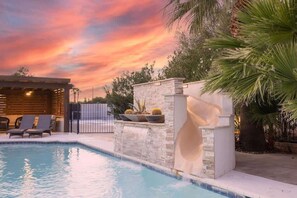 Outdoor pool, a heated pool
