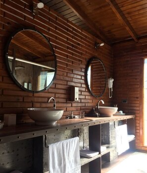 Een douche, een hydromassagedouche, gratis toiletartikelen