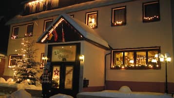 Front of property – evening/night