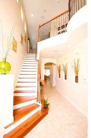 Family Villa, Hot Tub, Garden Area | Staircase