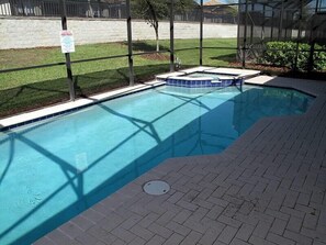 Seasonal outdoor pool, pool umbrellas, sun loungers