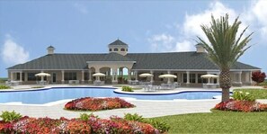 Family Villa, Balcony, Garden Area | Outdoor pool | Seasonal outdoor pool, pool umbrellas, sun loungers