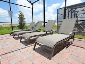 Vila Keluarga, balkon, area taman | Dek berjemur