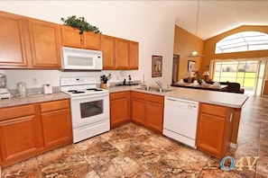 Family Villa, Balcony, Garden Area | Shared kitchen