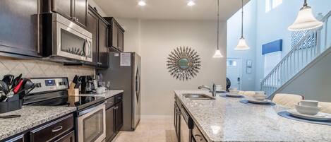 Family Villa, Hot Tub, Garden Area | Shared kitchen