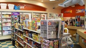 A grocery store interior with shelves stocked with various products, a refrigerated section, and a checkout area. - Ov2582 - Windsor Palms Resort - 5 Bed 3.5 Baths Villa (Kissimmee)