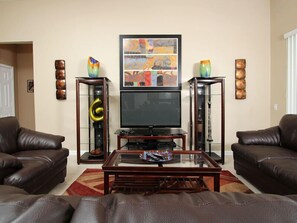 Family Villa, Balcony, Garden Area | Television