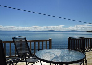 Hus – panorama, 2 soverom, terrasse, ved stranden | Utsikt mot strand/hav