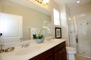 Family Villa, Hot Tub, Garden Area | Bathroom sink