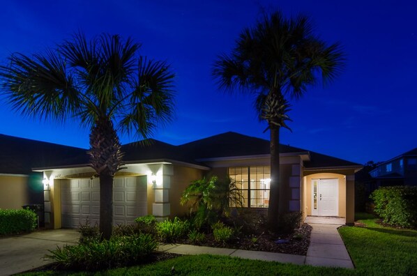 Front of property – evening/night