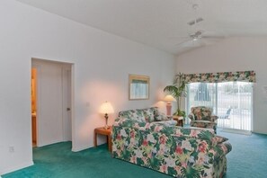 家庭聯排別墅, 私人泳池, 花園 | 客廳 | 平面電視、電視遊樂器、足球台